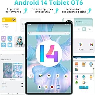 OUKITEL OT6 Android 14 Tablet WIFI - 2024 Tablet 10.1 inch, 8000mAh Big Battery,tablets with pen,80dB Dual speaker, Widevine L1, Bluetooth 5.0, 2 Years Warranty, Purple