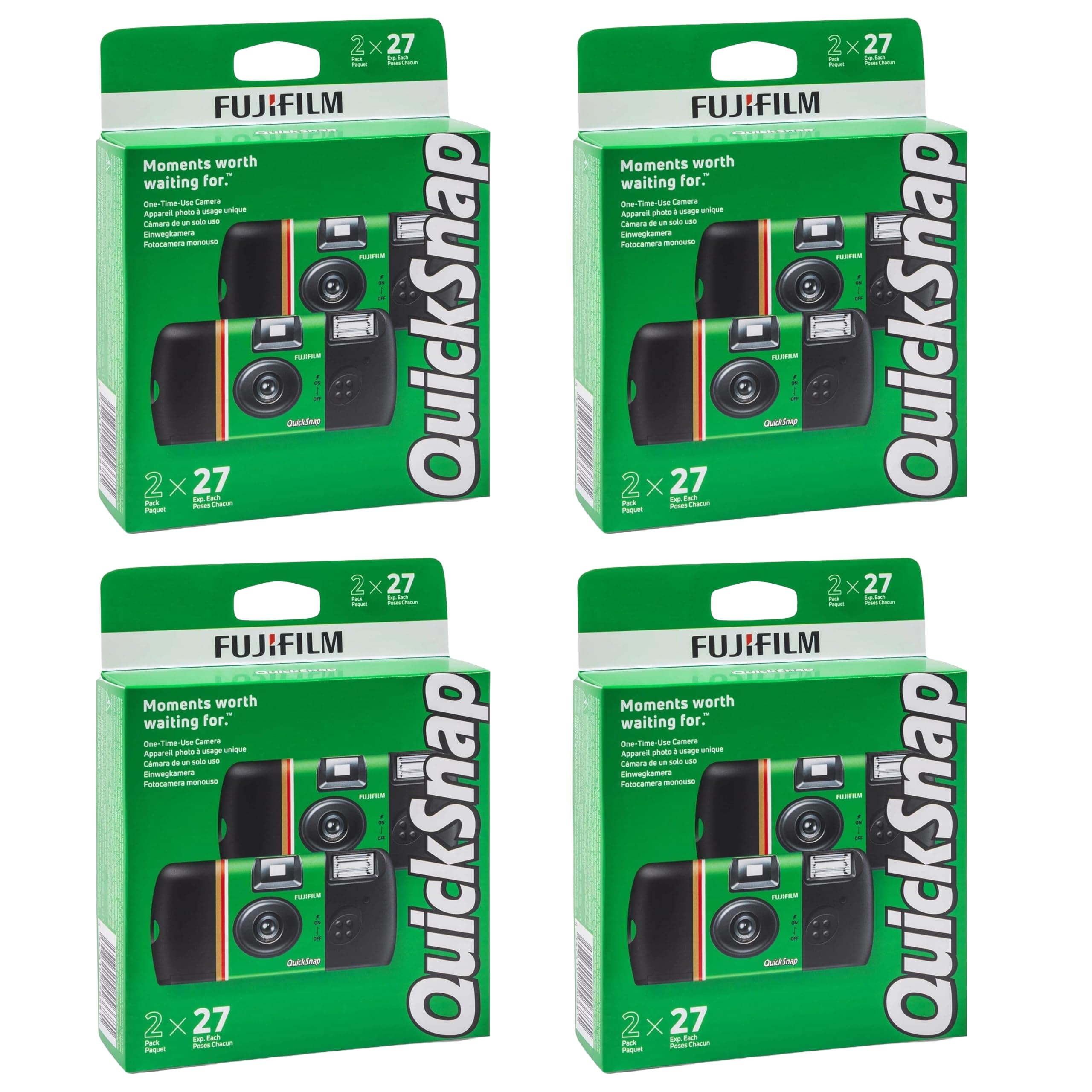 Quicksnap Flash 400 Single-Use Camera with Flash, Pack of 8