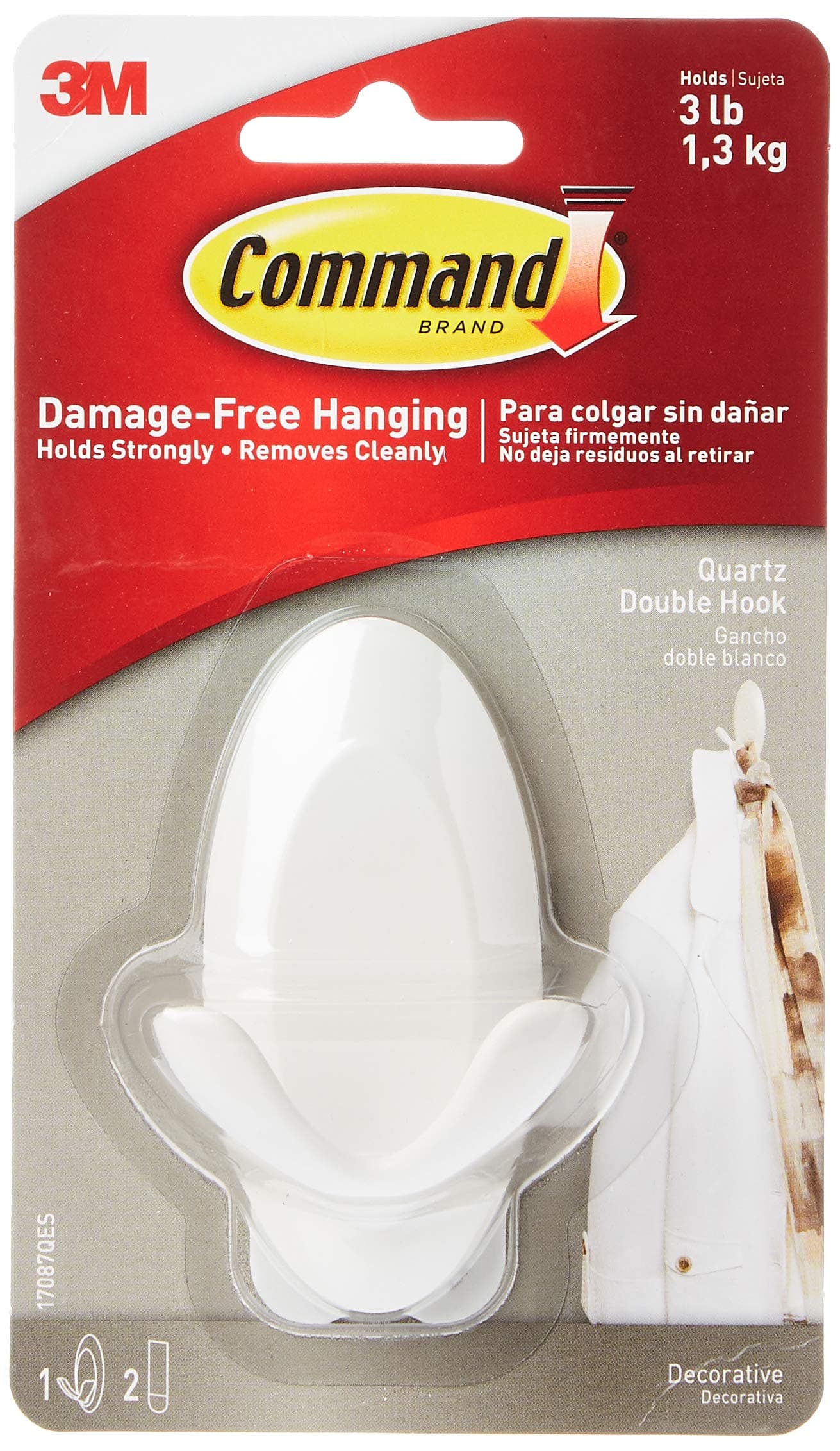 3M 17087Q Quartz Double Hook