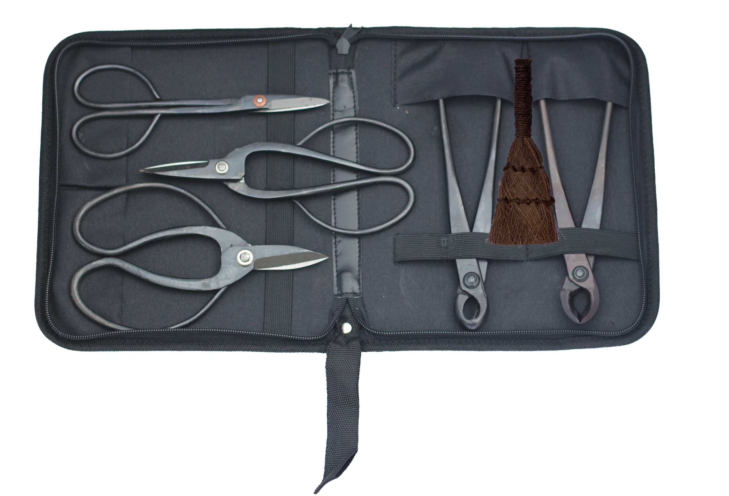 6 Piece Bonsai Tree Tool Kit/Set with Case