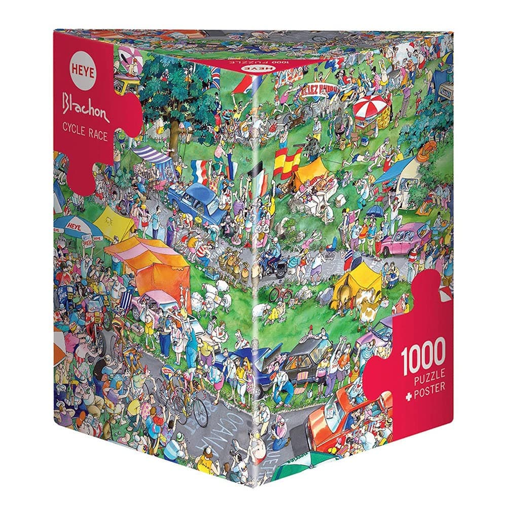 Heye Puzzles - Triangular, 1000 Pc - Cycle Race, Blachon