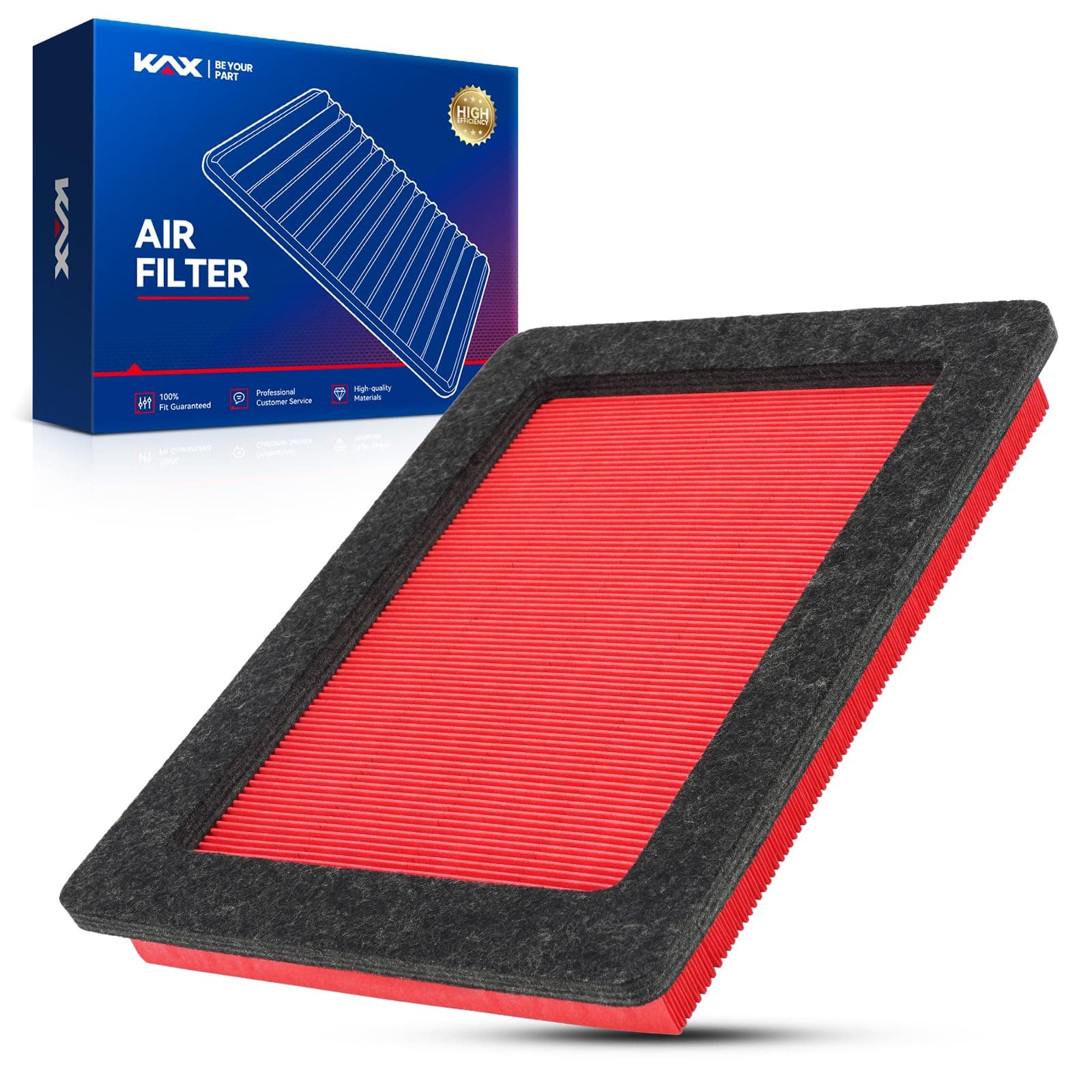 KAX Premium Engine Air Filter, CA9687 Replacement for Ford F-150 2004-2008, Expedition 2005-2006, F-250 Super Duty 2005-2007, F-350 Super Duty 2005-2007, Lincoln Mark LT 2006-2008, Navigator 2005-2006