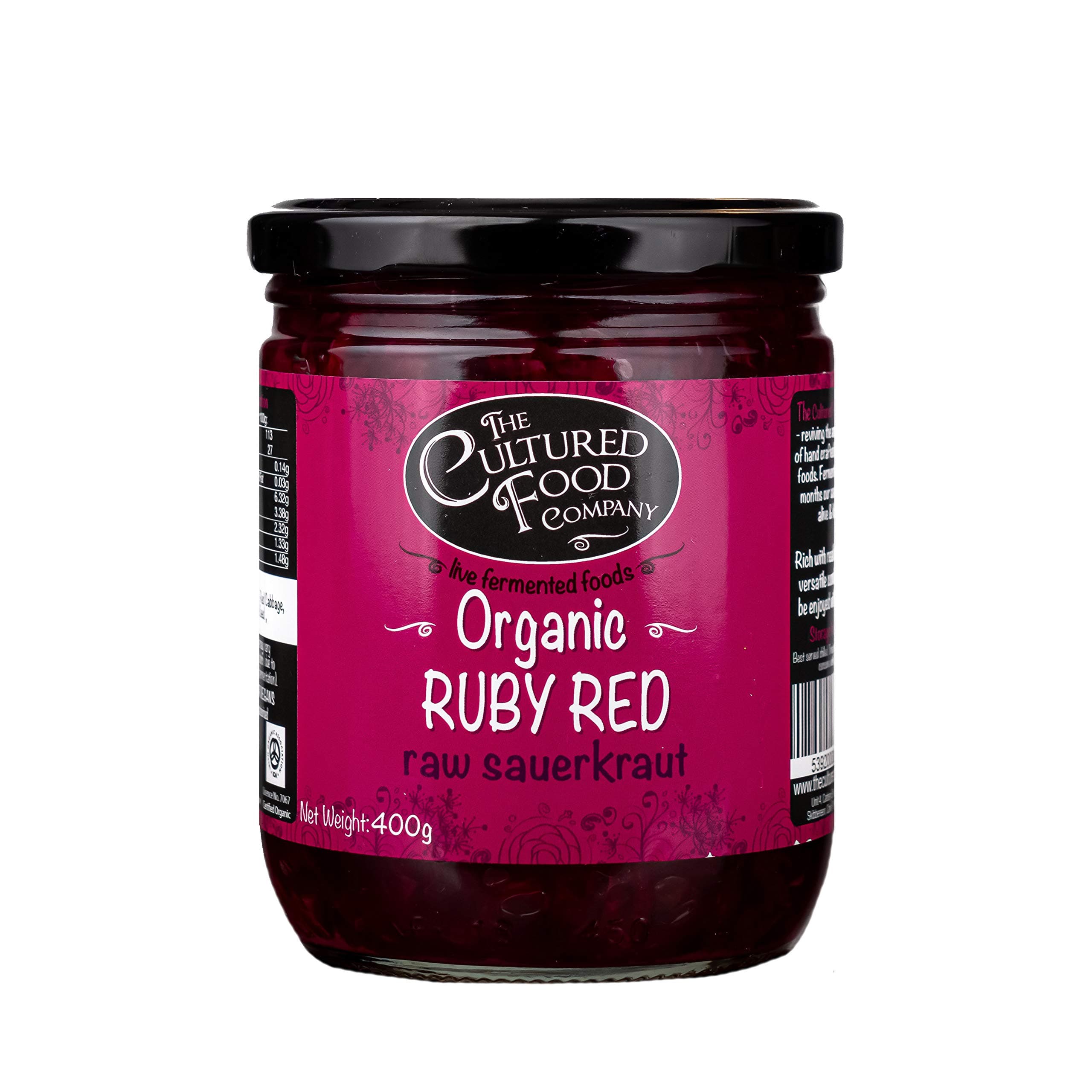 Ruby Red Raw Sauerkraut, Organic, 400g