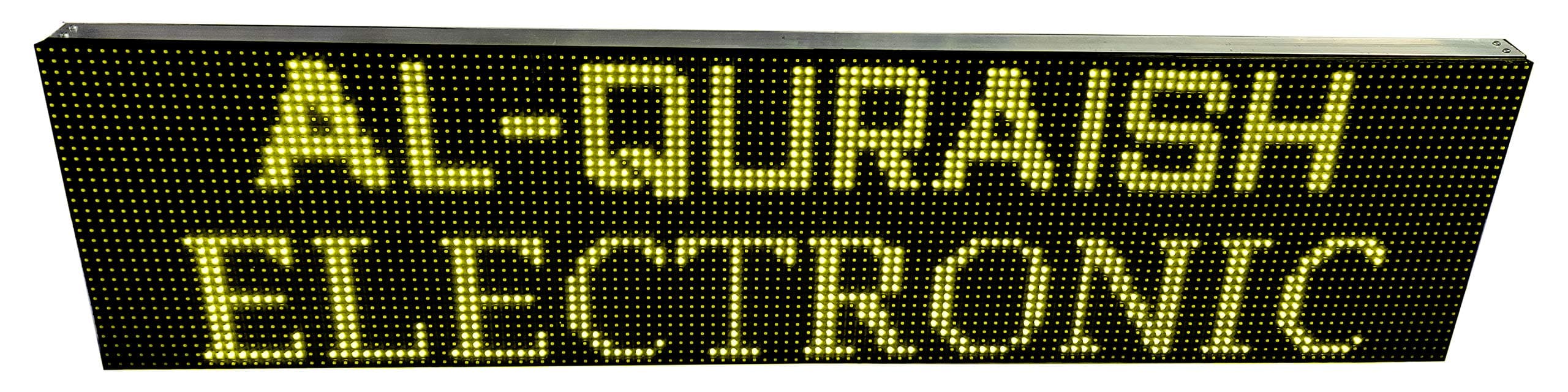 AL-QURAISH P10 Led Running/Scrolling Programable Text Message Display Board WI-FI (YELLOW, 12 INCH. × 49 INCH. BOTH SIDE)