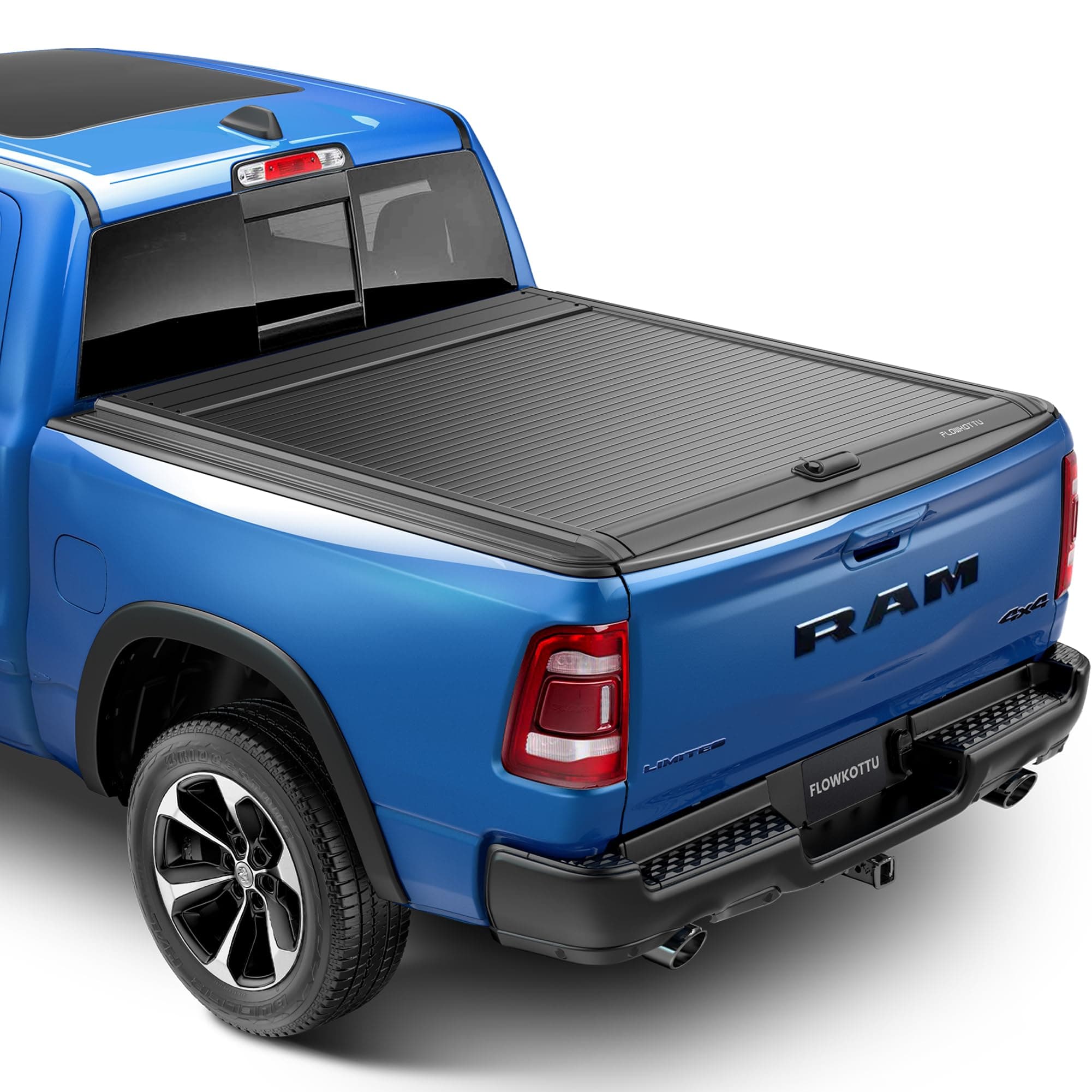 Retractable Hard Tonneau Cover Fits 2009-2026 Dodge Ram 1500 5'7'' Truck Bed (Classic & New Body)| No Fit W/RamBox or Stepside Model/Multi-Function (Split) Tailgate (Ram 1500, 5.7 FT)