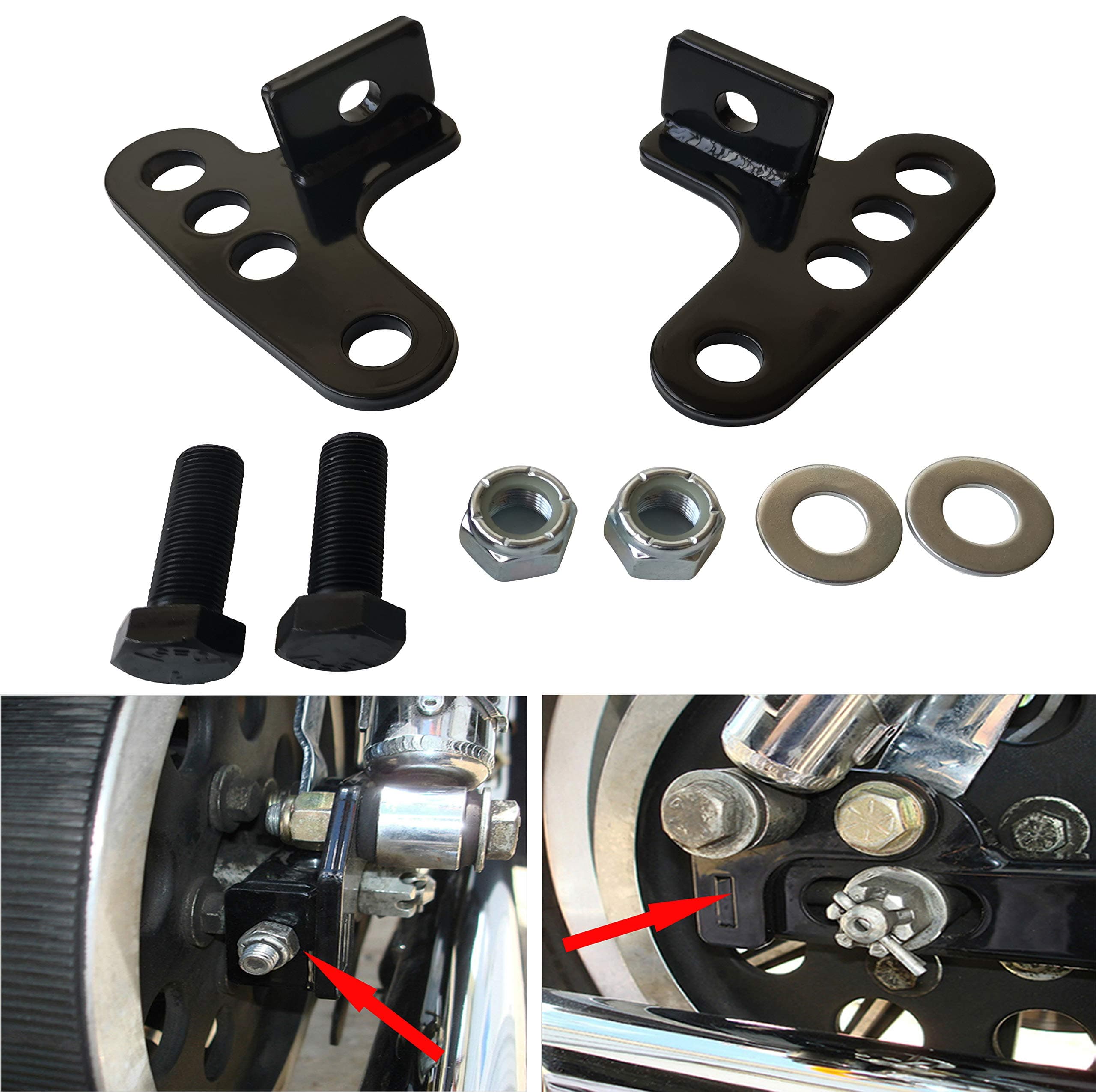 Adjustable Lowering Kit 1“ 2” 3" Compatible with Harley 2000-2015 XL883 XL1200 Rear Motorbike Lowering Blocks