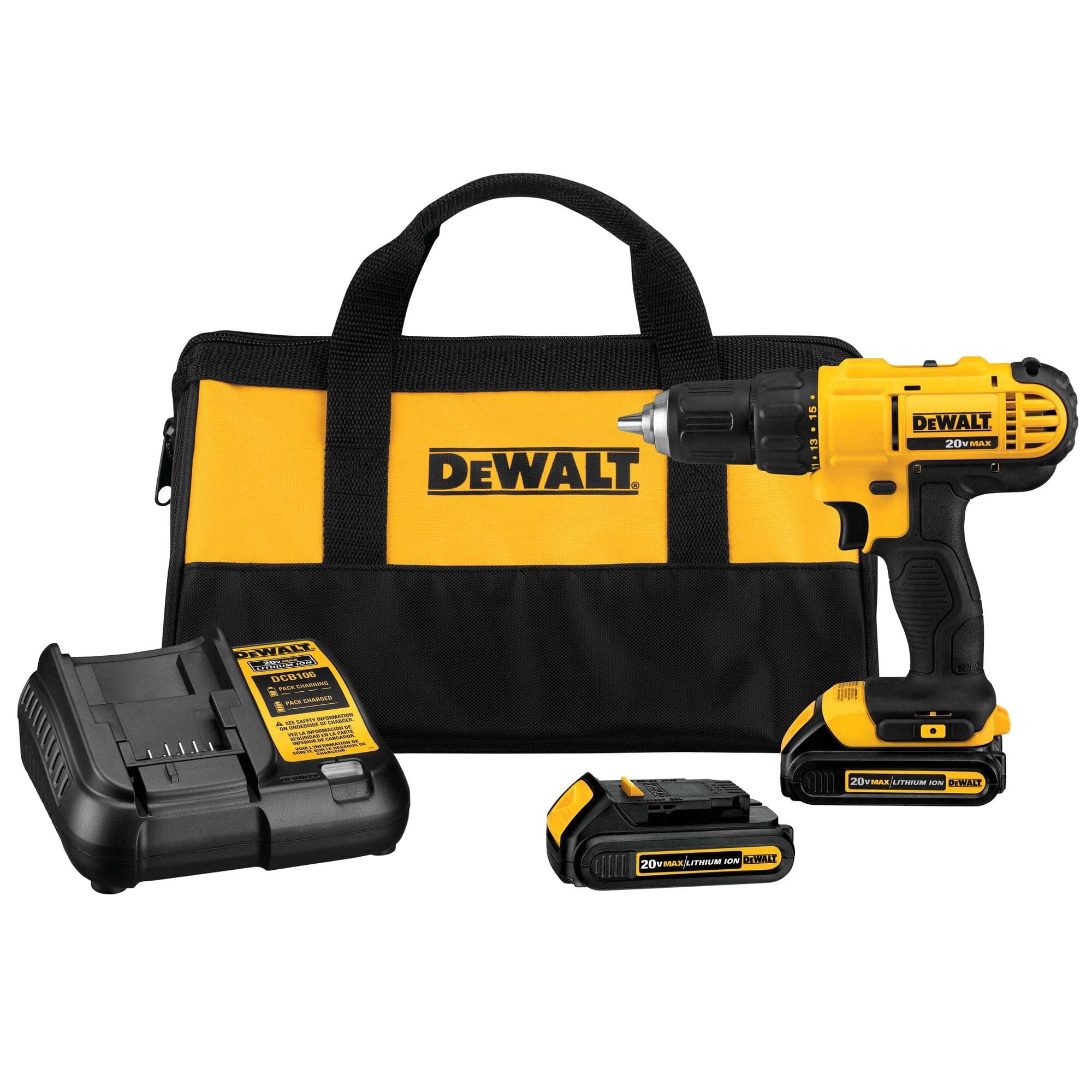 DeWalt Black + Decker/Dewalt Dcd771C2 20V Drill Driver - Quantity 5