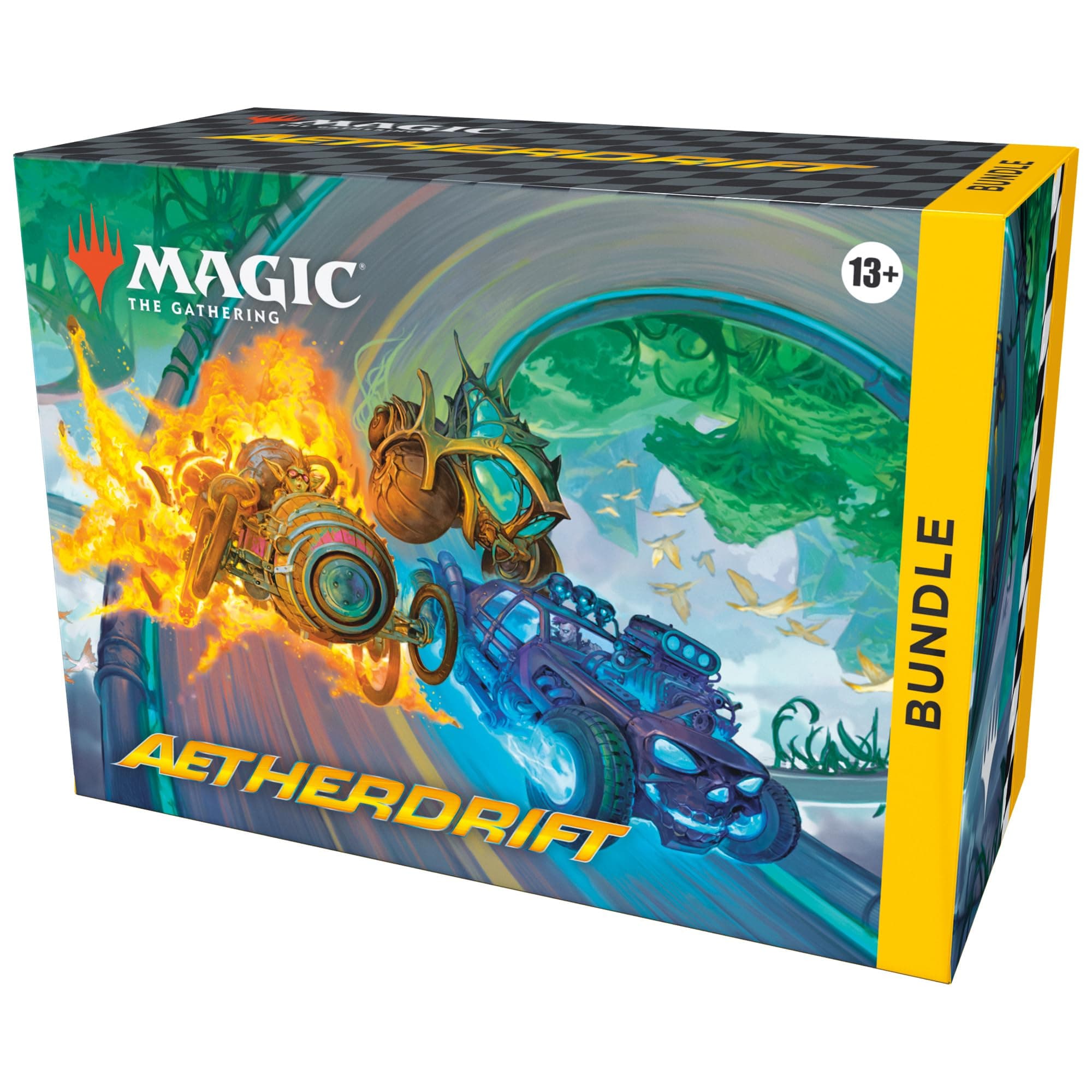 Aetherdrift Bundle - 9 Boosters, 40 Lands, 1 Alt-Art Card & Exclusive Accessories - Adult, 180+ Age