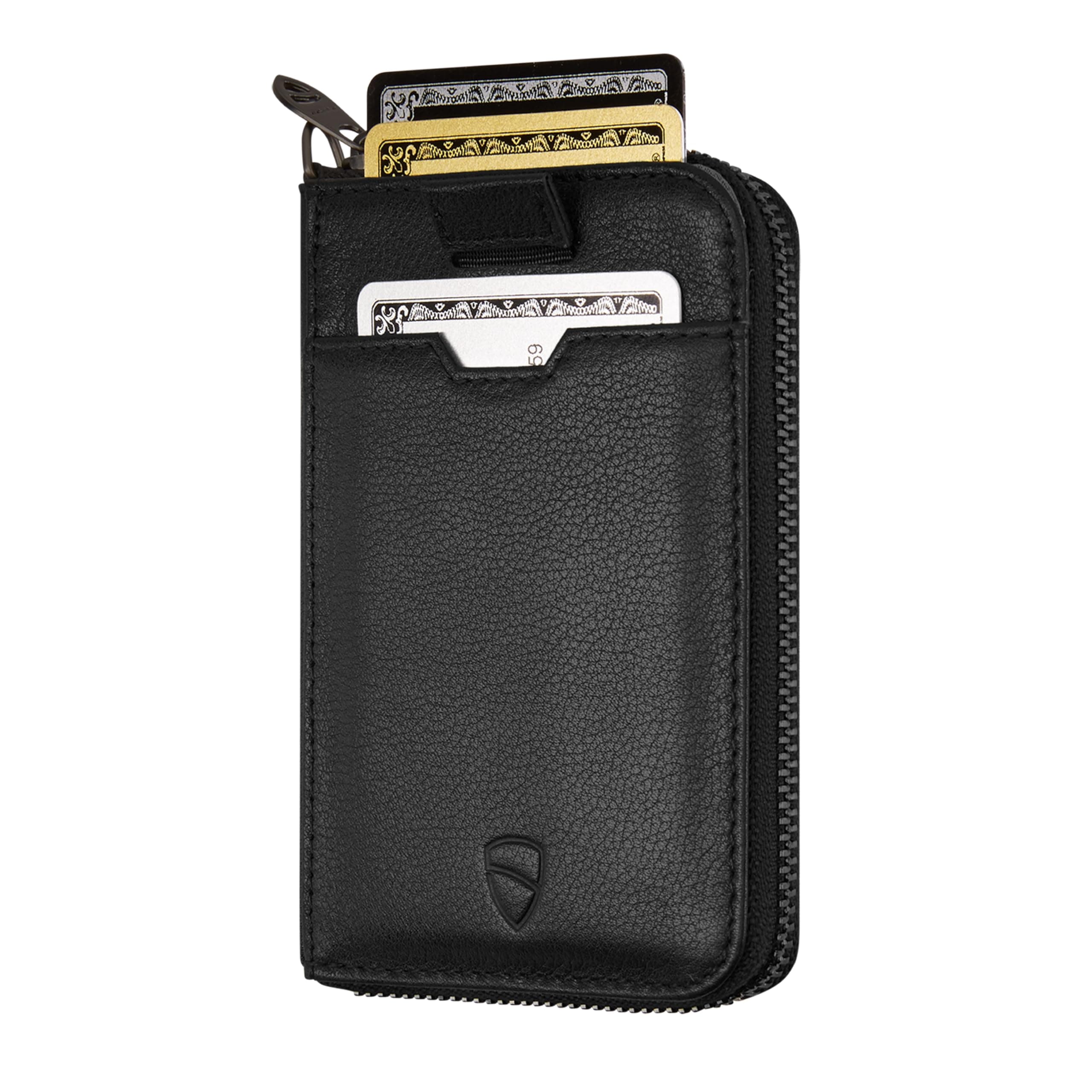 Vaultskin Notting Hill zip wallet with RFID protection (Black)