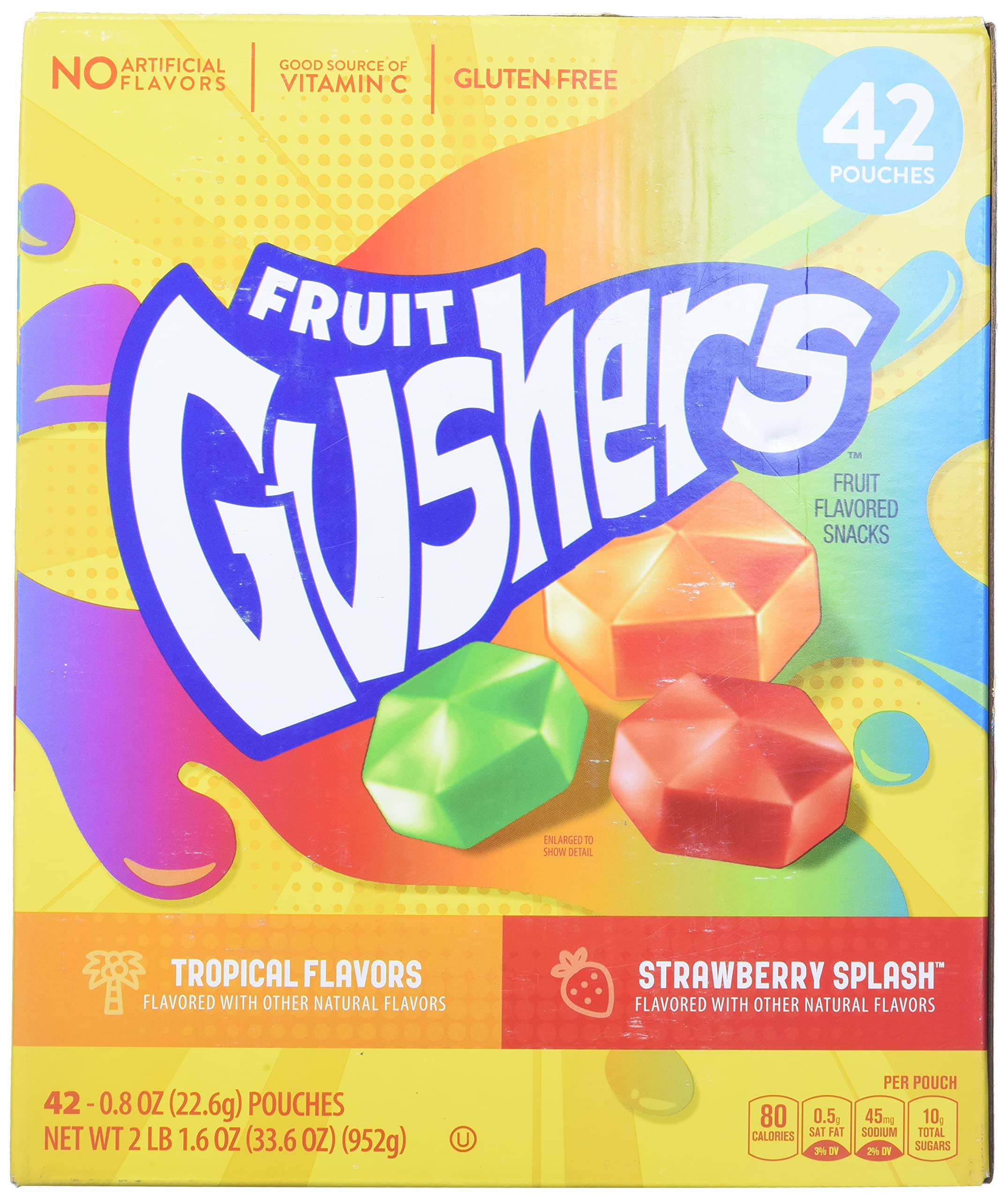 Fruit Gushers Snacks, 42 Count, 952 g
