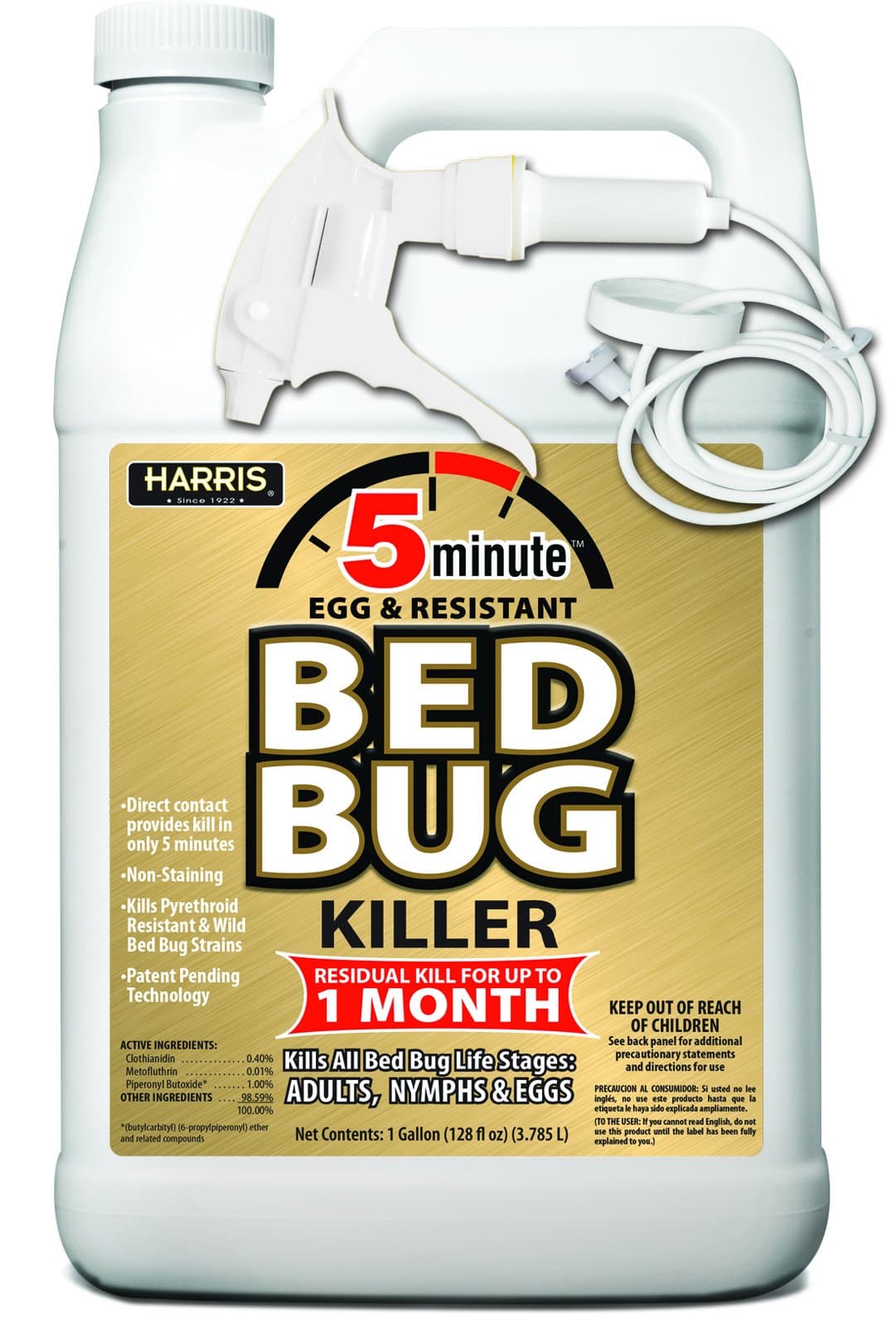 5 Minute Bed Bug Killer, Odorless & Non Staining Formula (128oz)