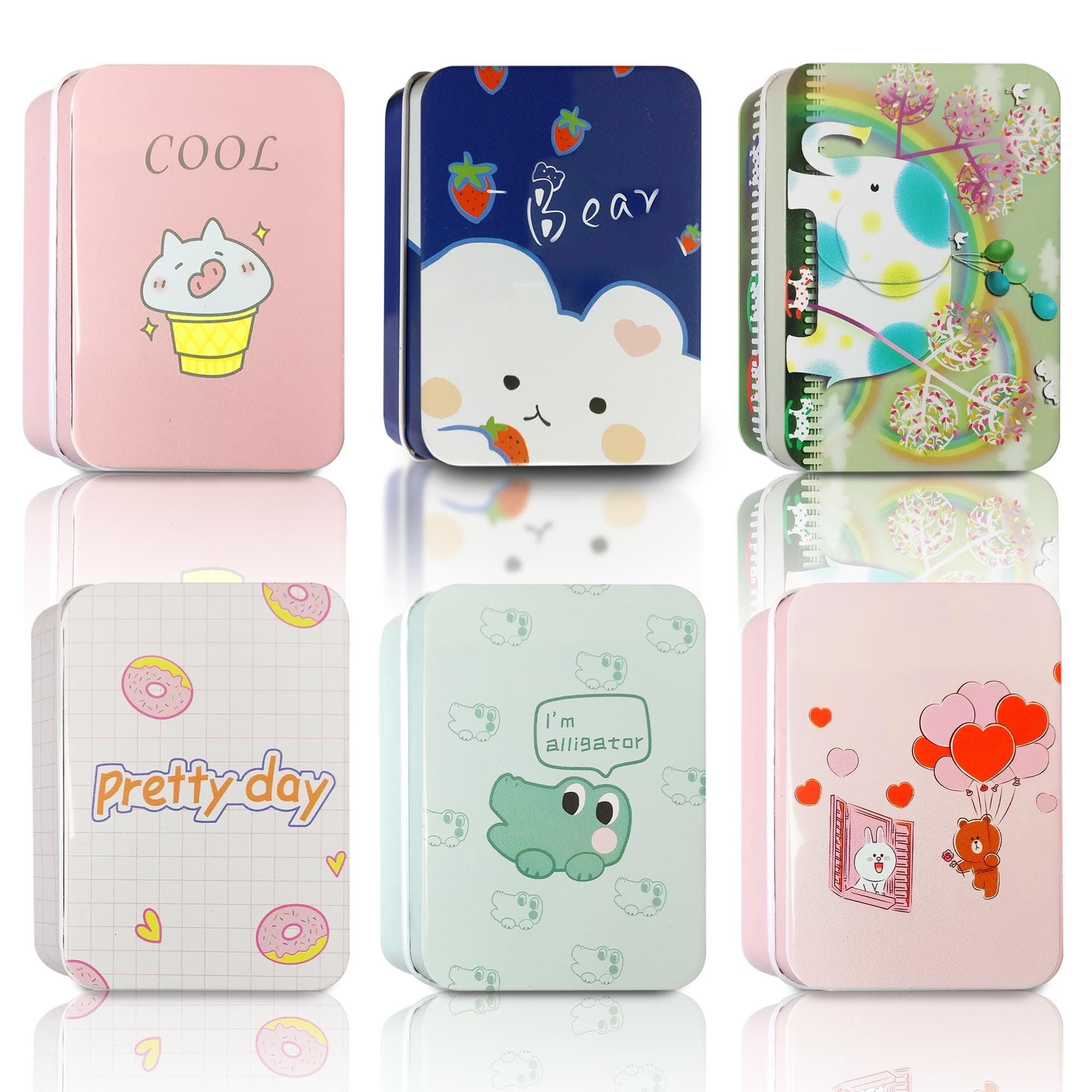 Sanas Tin Container 6Pc Gift boxes Unicorn Box Storage Container Small Storage Box Storage boxes For Kids Birthday Tin Boxes Multipurpose Storage Box l