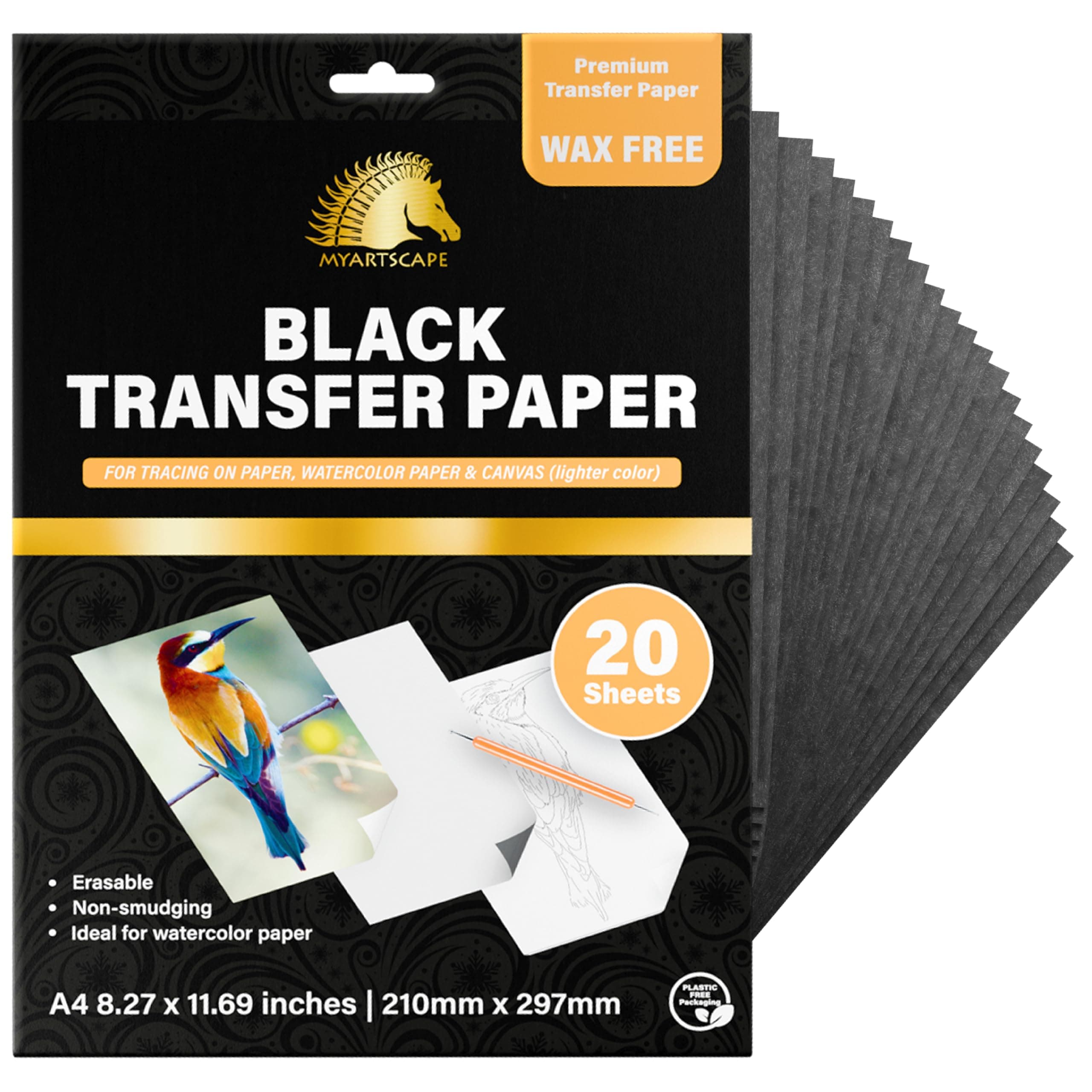 MyArtscape Graphite Paper - Black (20 Sheets)