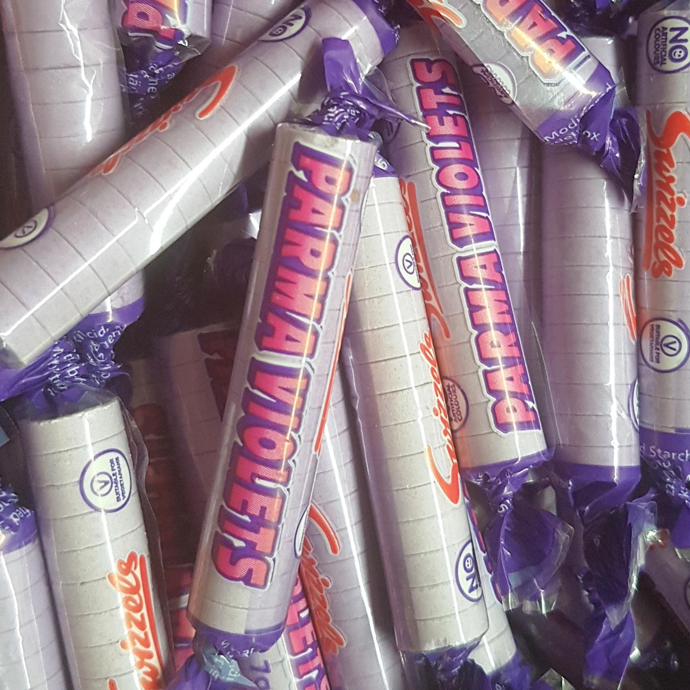 Parma Violets - Mini Candy Sweets Rolls Swizzels Matlow (Pack of 100)