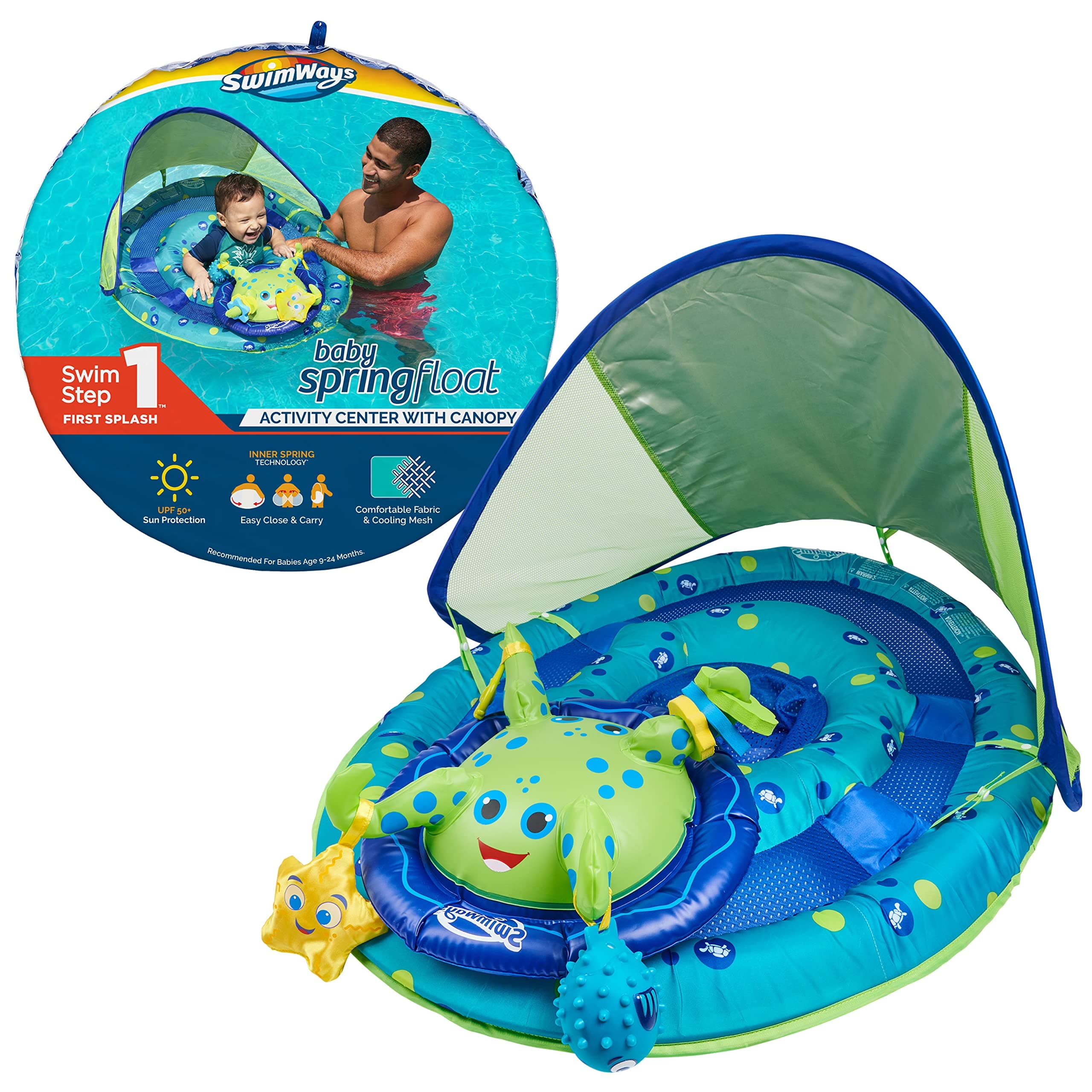 SwimWays Baby Spring Float Activity Center with Canopy