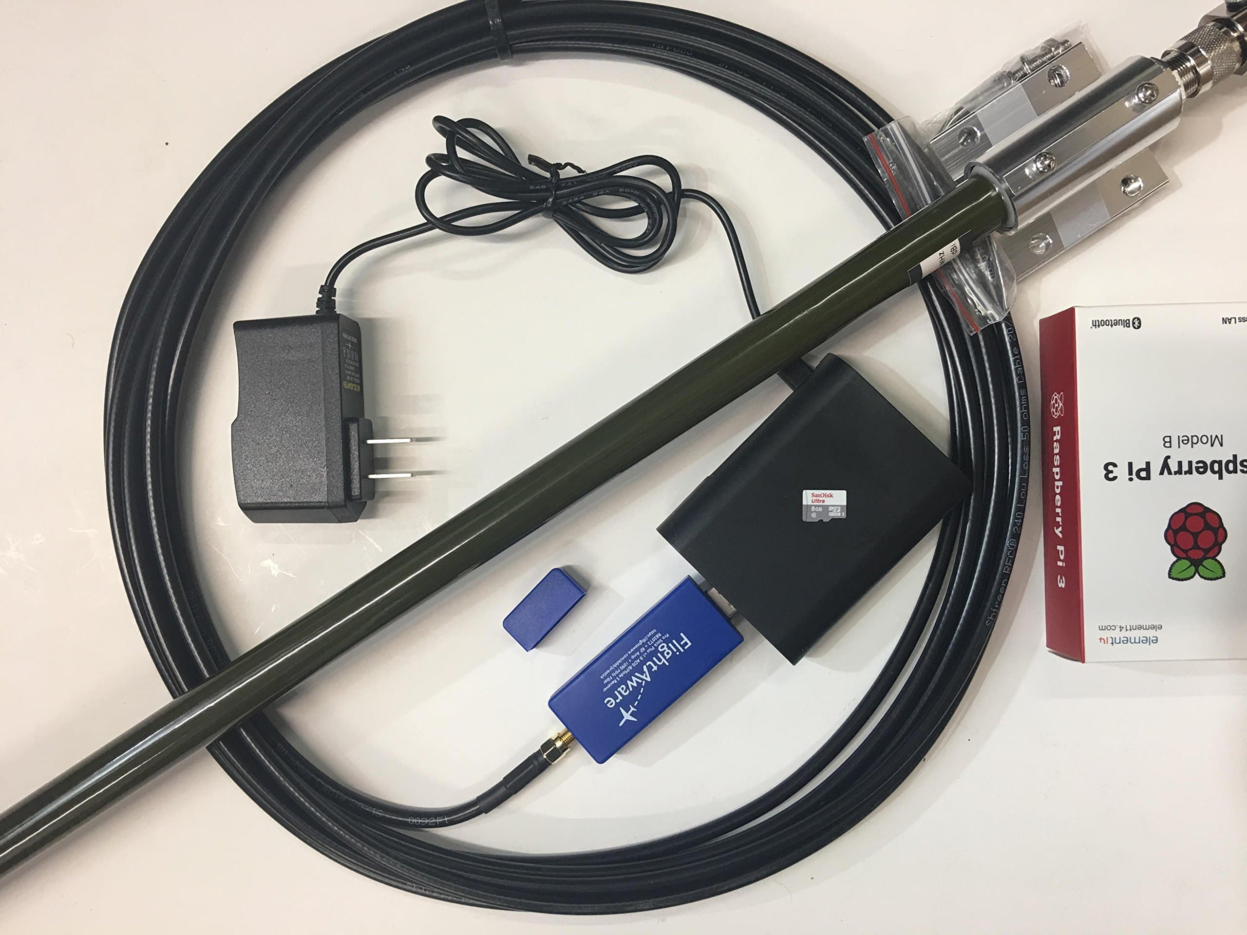 FlightAware ADS-B Ultimate System - Pro Stick Plus + Raspberry + 1090MHz Antenna + 25 Foot Cable